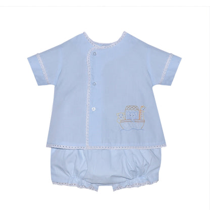 Blue Blanche Diaper Set, Noah&