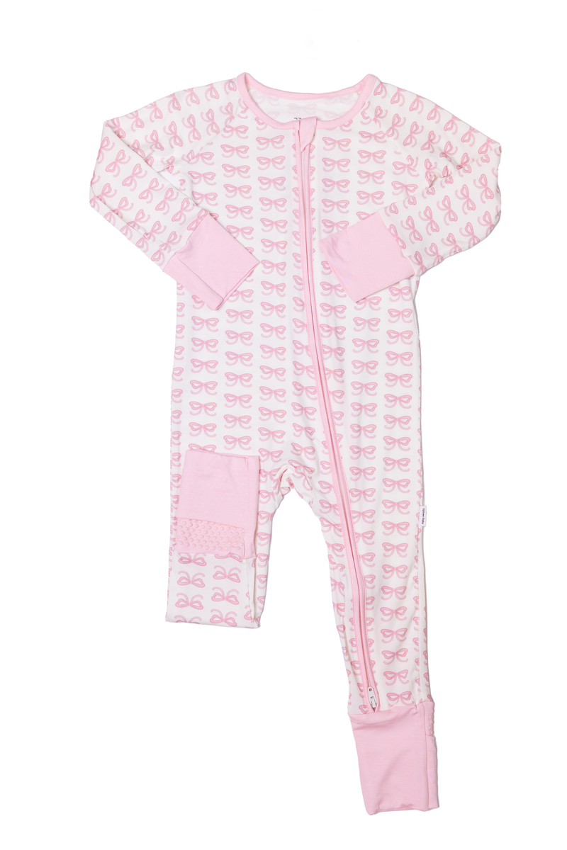 Pink Bow Sleep Romper