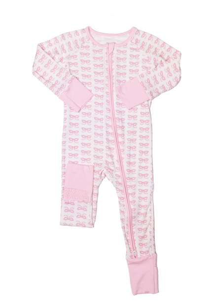 Pink Bow Sleep Romper