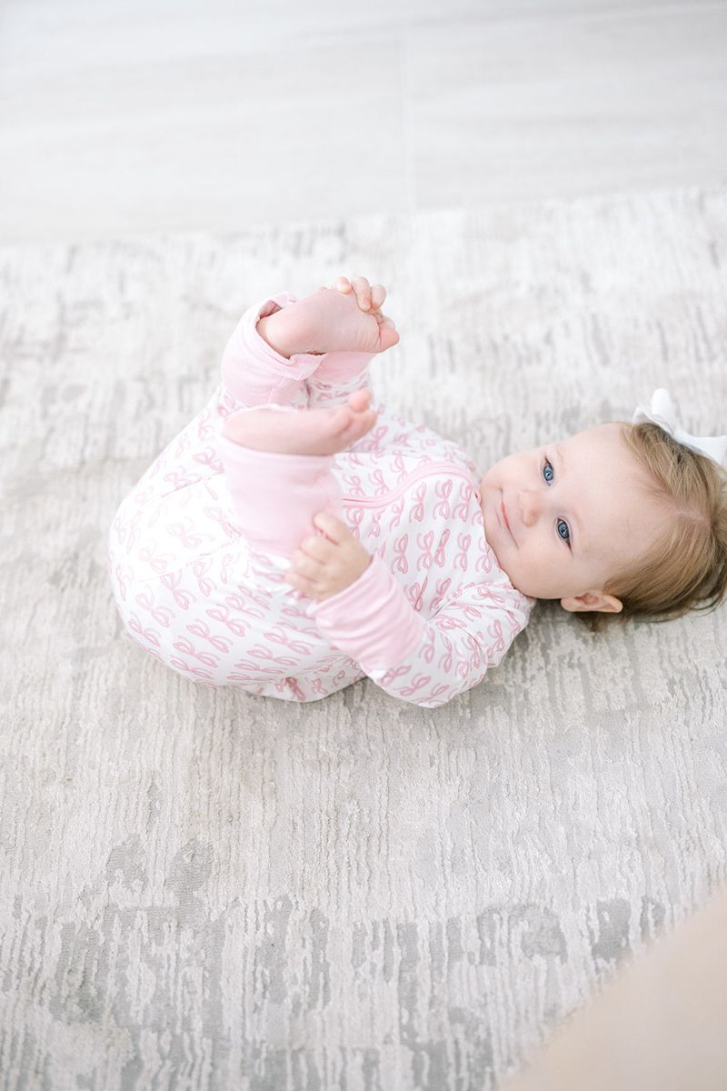 Pink Bow Sleep Romper