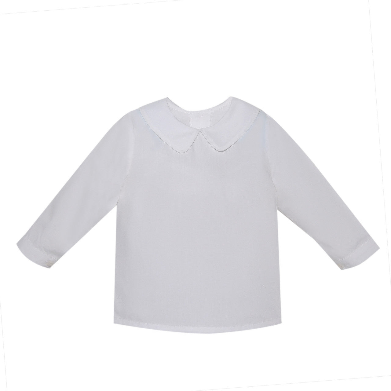 White Long Sleeve Piped Shirt