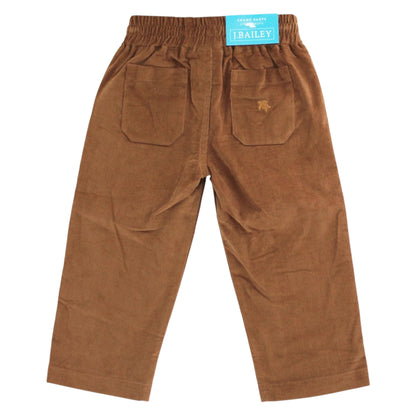 Charlie Pull On Pant - Brown Corduroy