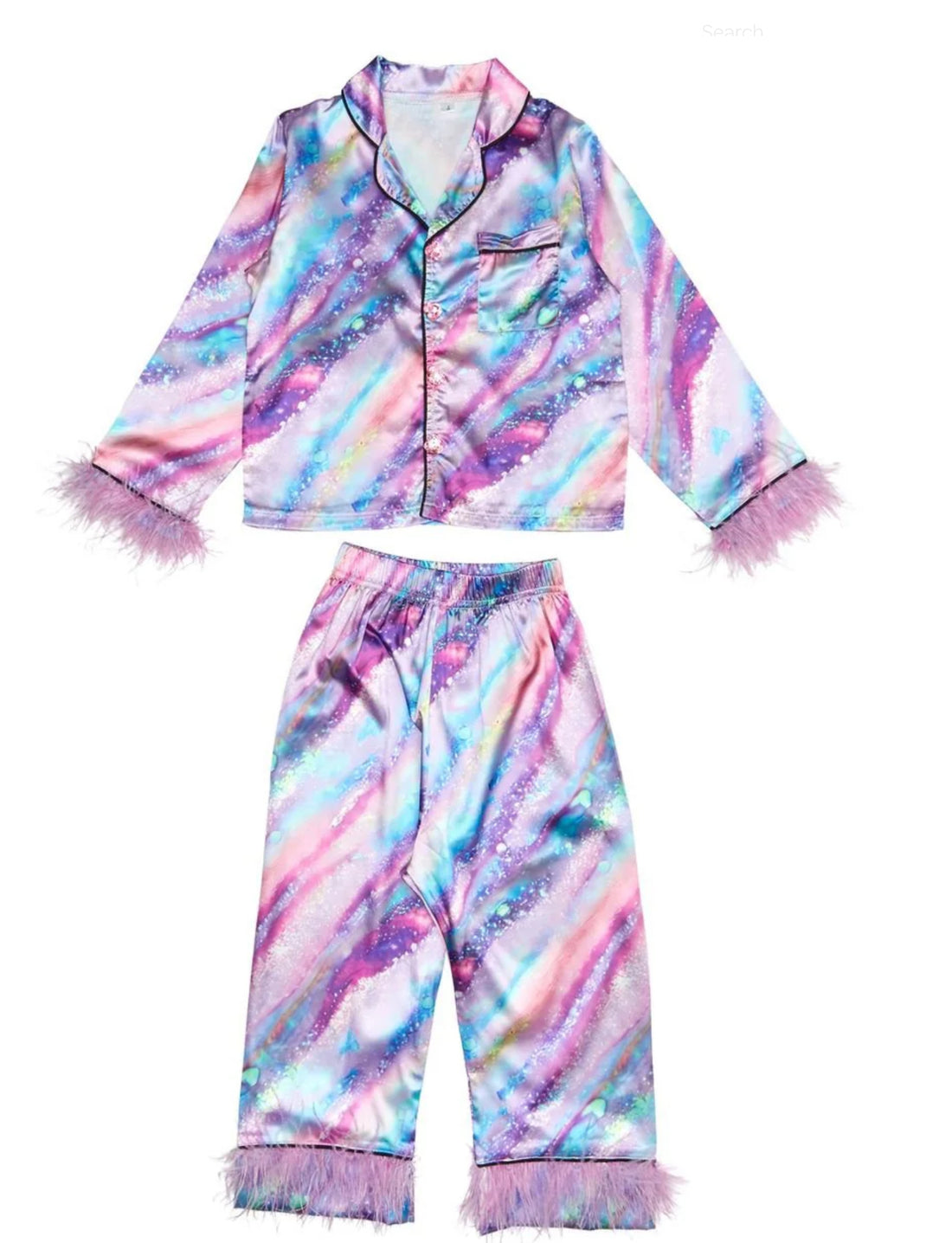 Amethyst Feather Silky Set