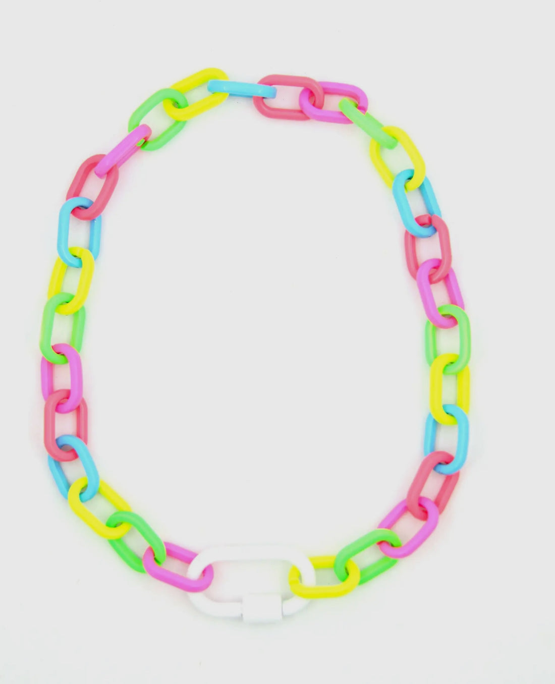 Luxe Link Enamel Chain Necklace, Assorted Colors