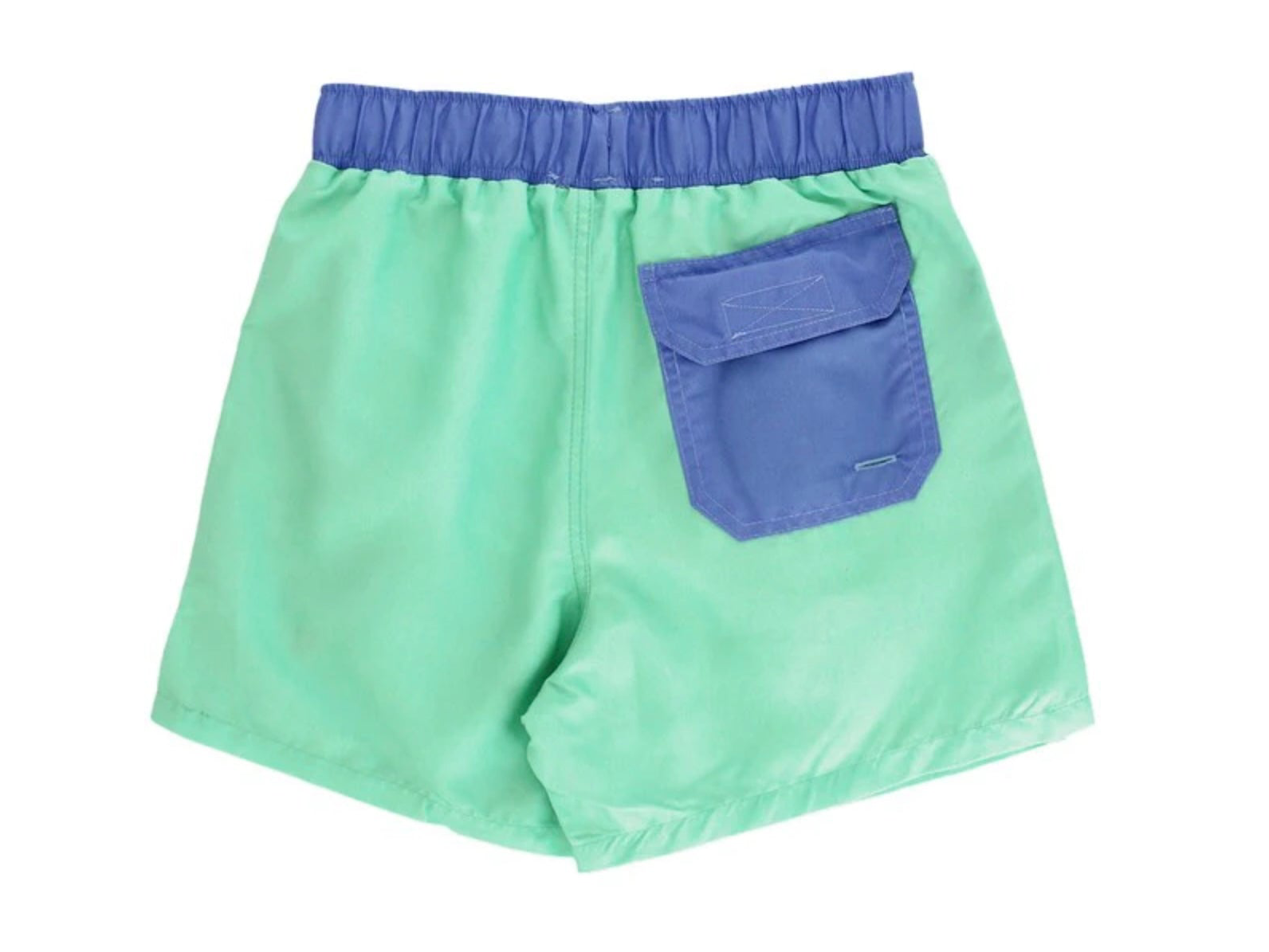 These lightweight board shorts were made for waterside adventures! Featuring a classic cut with elasticized waist and a fun colorblock, the contrasting back pocket instantly elevates this everyday basic.