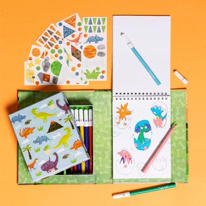 These beautifully illustrated coloring sets are jam-packed with activities, color markers and stickers. All designed to keep tigers happy on the go.