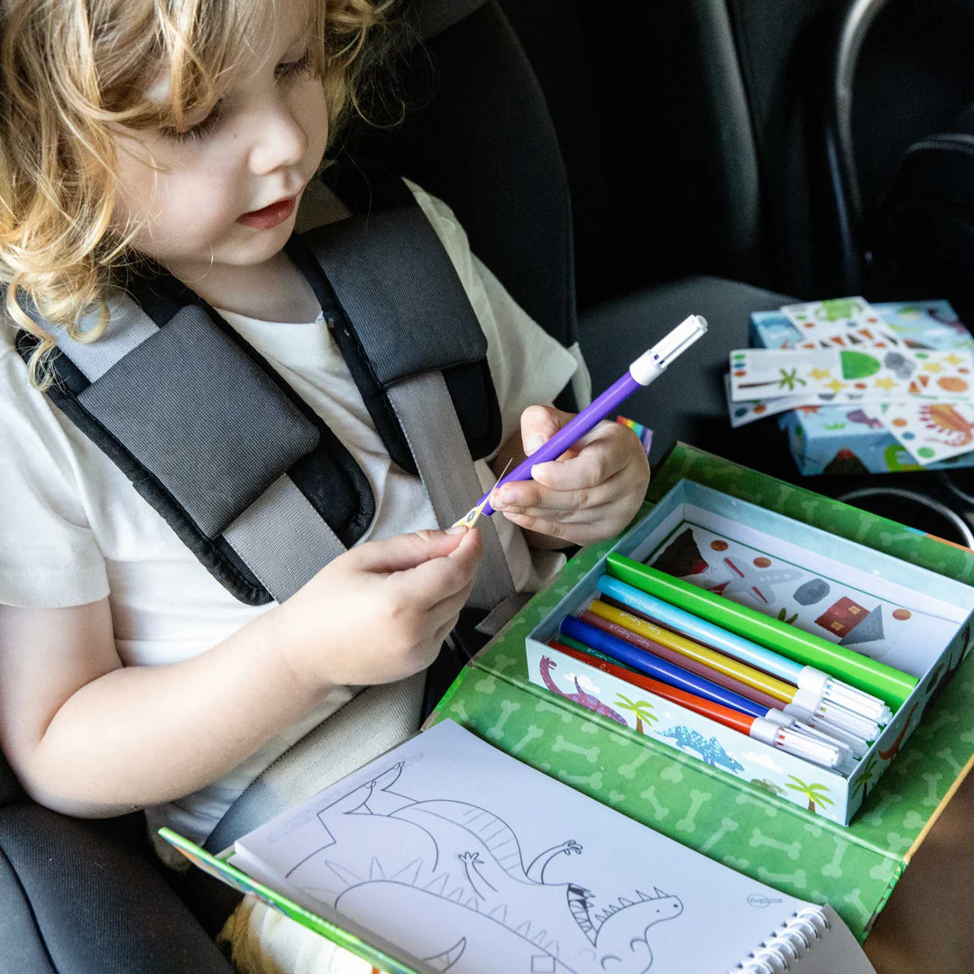 These beautifully illustrated coloring sets are jam-packed with activities, color markers and stickers. All designed to keep tigers happy on the go.