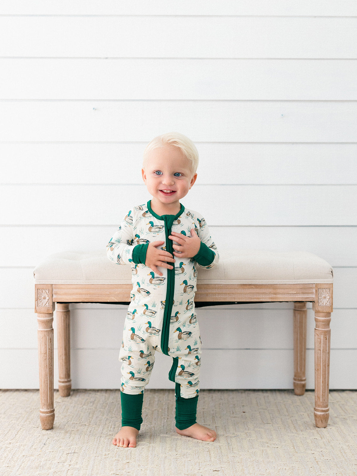 Duck Pond Zipper Romper
