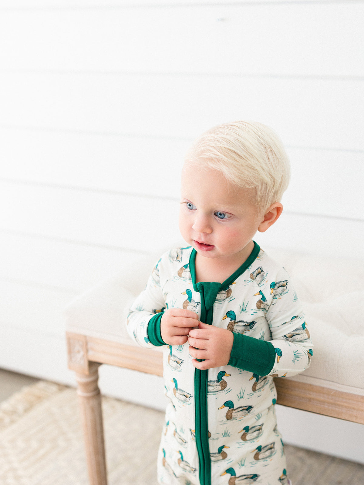 Duck Pond Zipper Romper