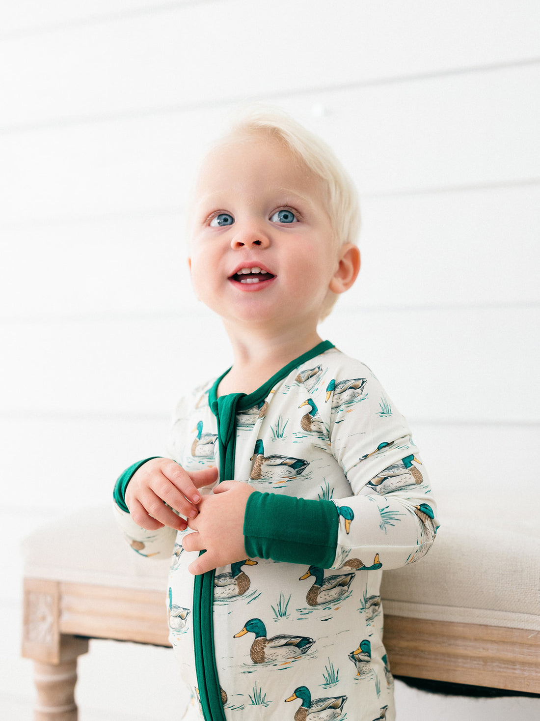 Duck Pond Zipper Romper