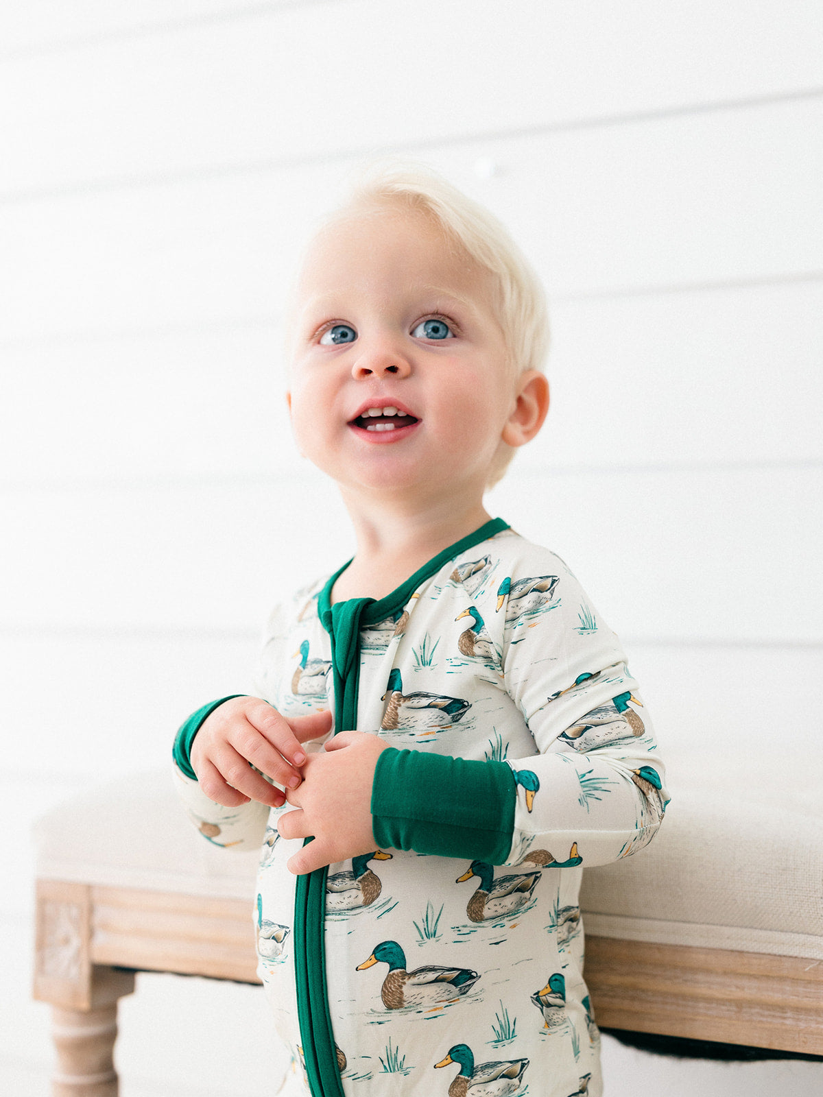 Duck Pond Zipper Romper