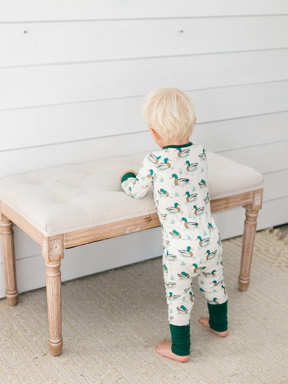 Duck Pond Zipper Romper