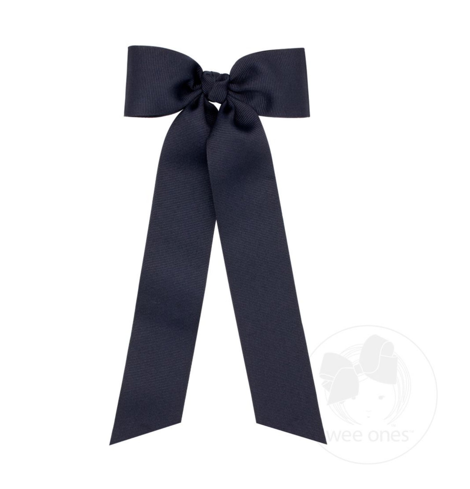 Medium Grosgrain Hair Bowtie with Knot Wrap and Streamer Tails