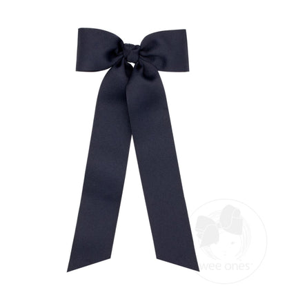 Medium Grosgrain Hair Bowtie with Knot Wrap and Streamer Tails