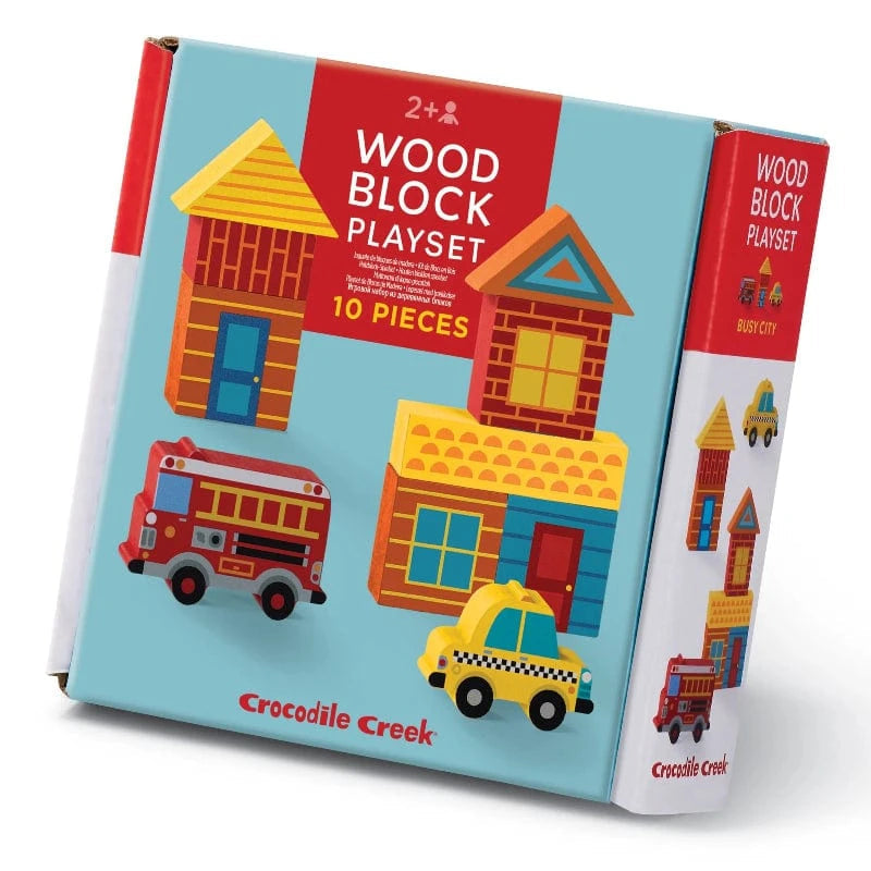 Build &amp; Play Mini Wood Blocks - Busy City