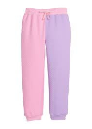 Color Block Joggers - Pink &amp; Lilac