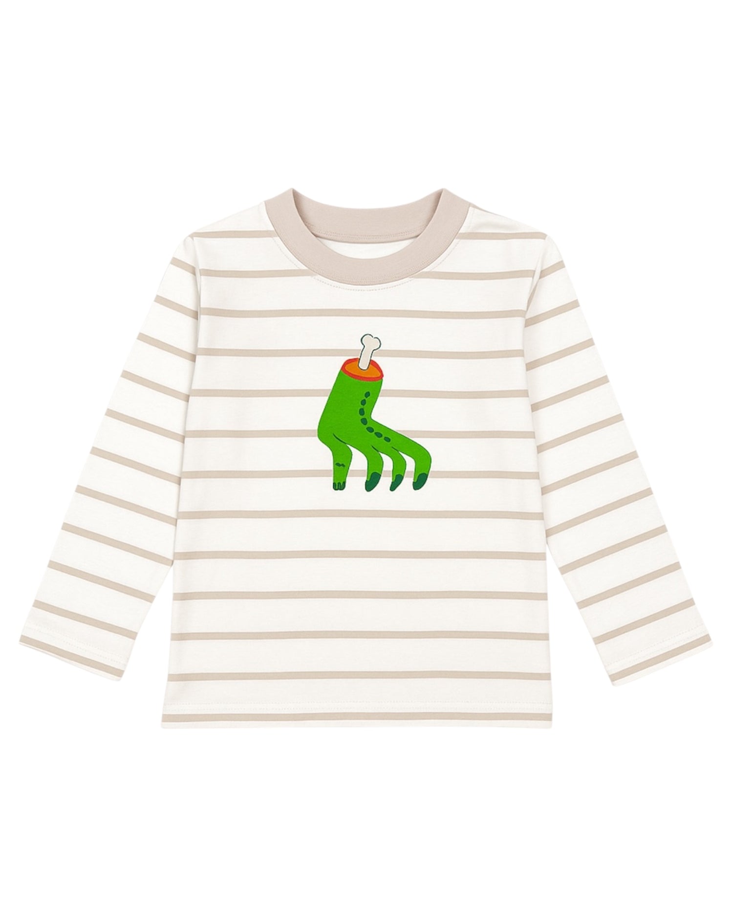 Get ready to rock this Halloween season with our Frankenstein Hand Long Sleeve Stripe Top! Perfect for little boys, this top is the ultimate combination of spooky and stylish. With its unique design and long sleeves, it&
