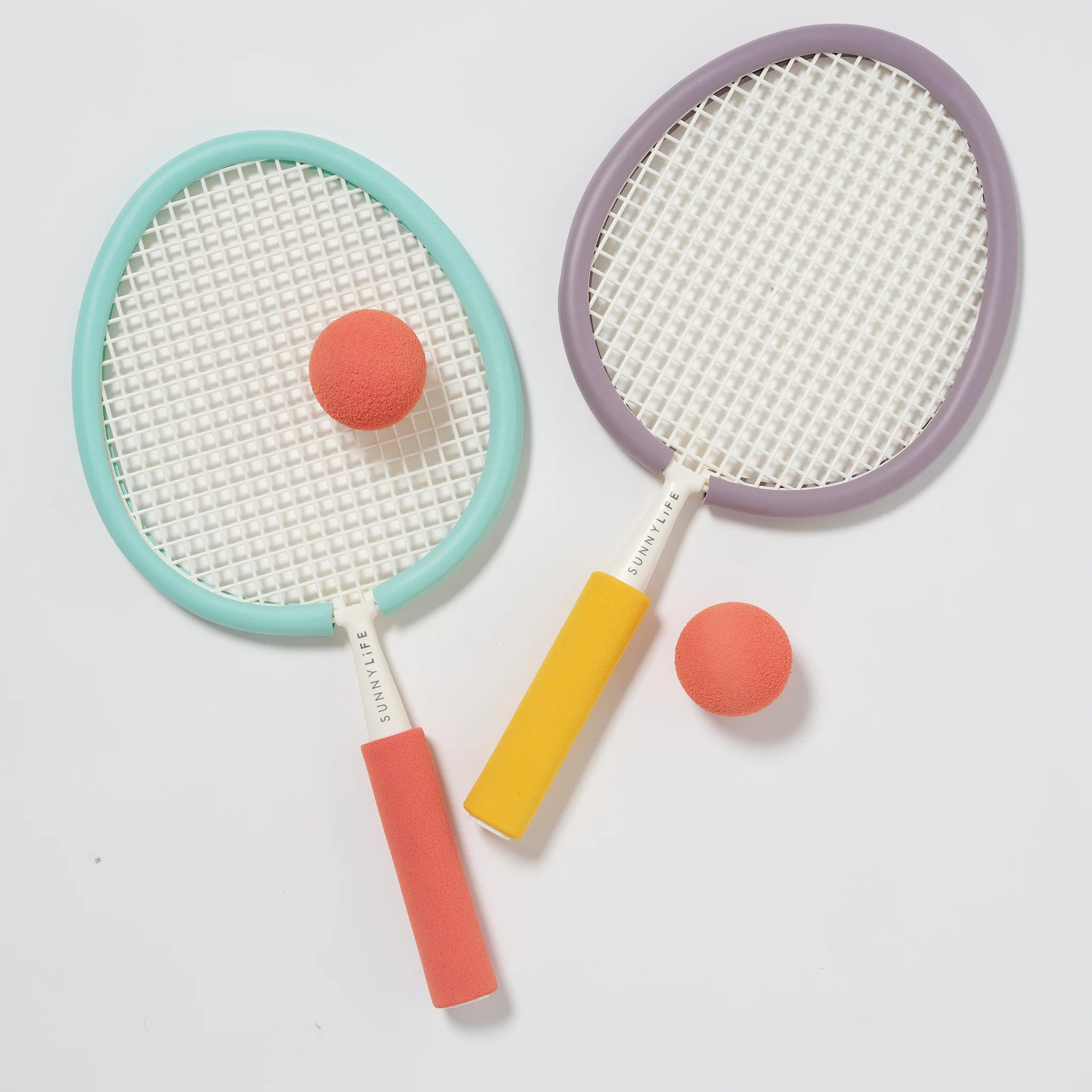Play the day away with SUNNYLiFE Foam Beach Paddles, hit the seaside, park or garden, and serve up some serious summer fun.

Includes x2 foam bats, x2 balls, and x1 carry case.
Soft, easy-grip foam material.
Lightweight and durable.