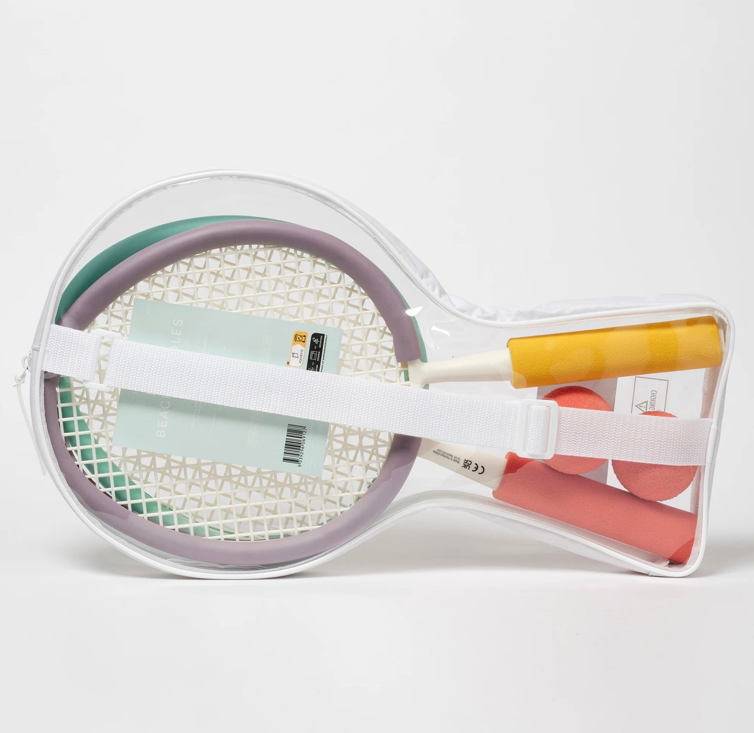 Play the day away with SUNNYLiFE Foam Beach Paddles, hit the seaside, park or garden, and serve up some serious summer fun.

Includes x2 foam bats, x2 balls, and x1 carry case.
Soft, easy-grip foam material.
Lightweight and durable.