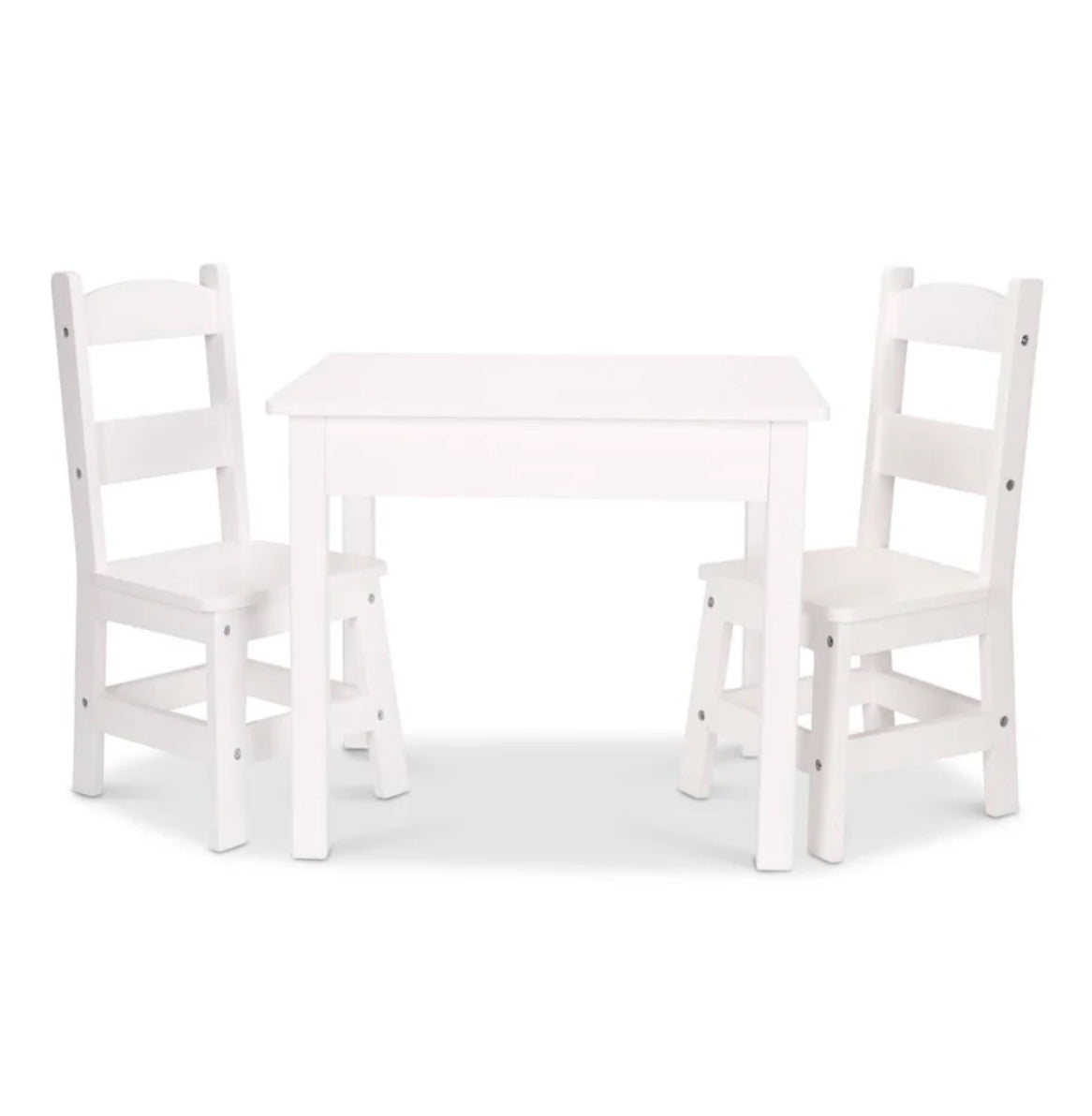 Wooden Table &amp; Chairs - White