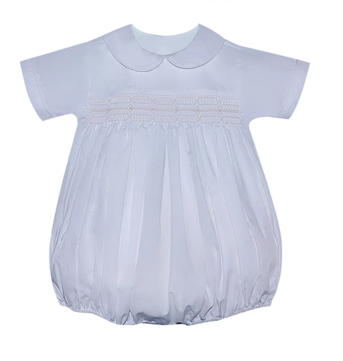 Finley White/Ivory Smocked Bubble