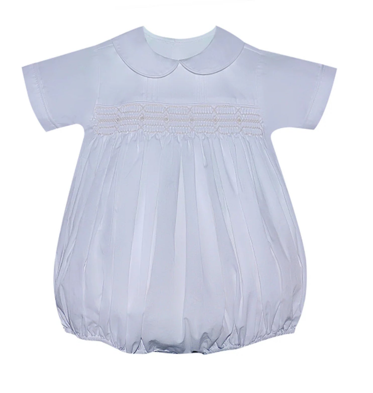 Finley White/Ivory Smocked Bubble