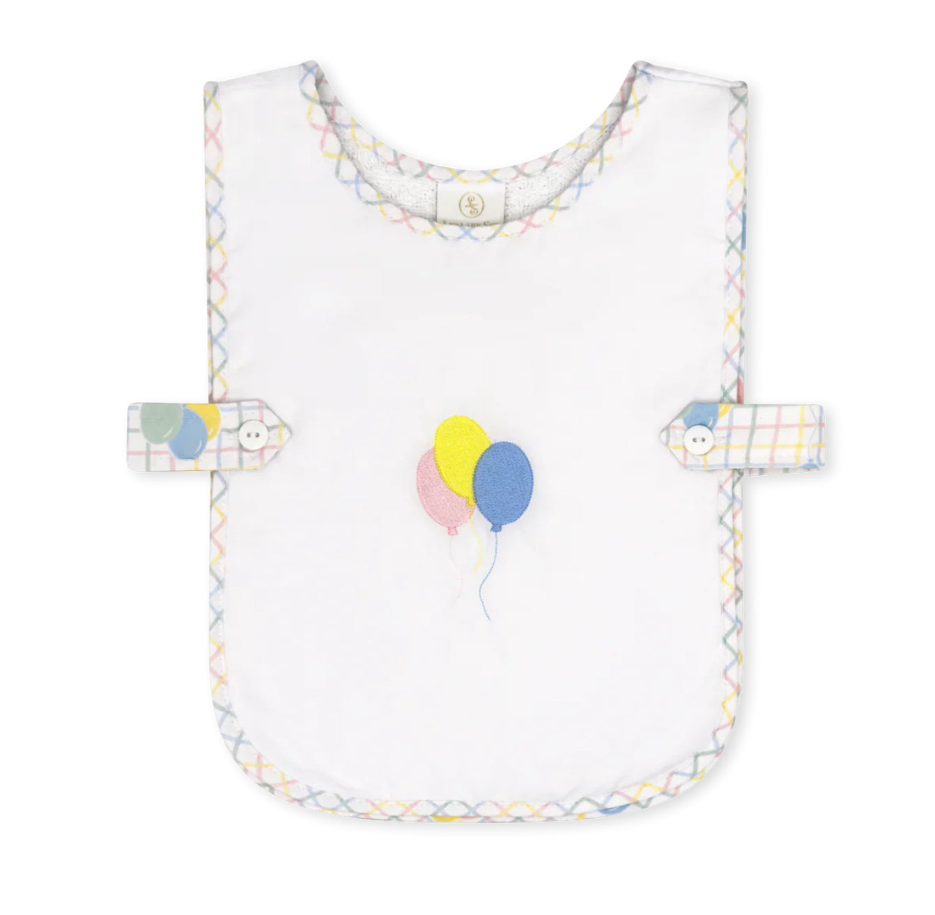 Celebration Bib Party Time Balloon Plaid