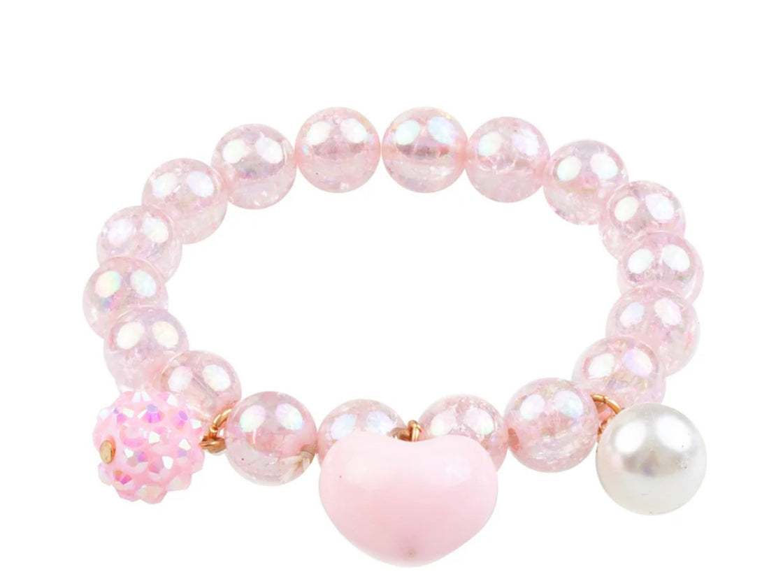 Pink Heart Bubble Bracelet