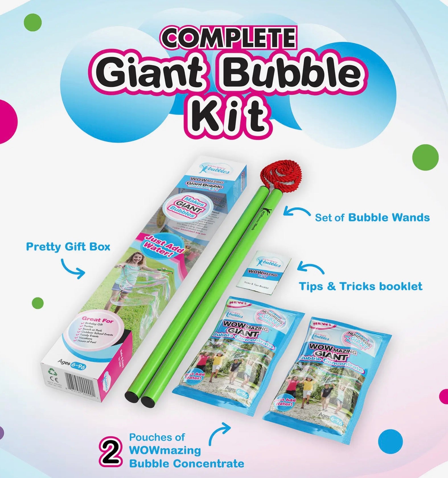 Wowmazing Giant Bubble Wand Kit
