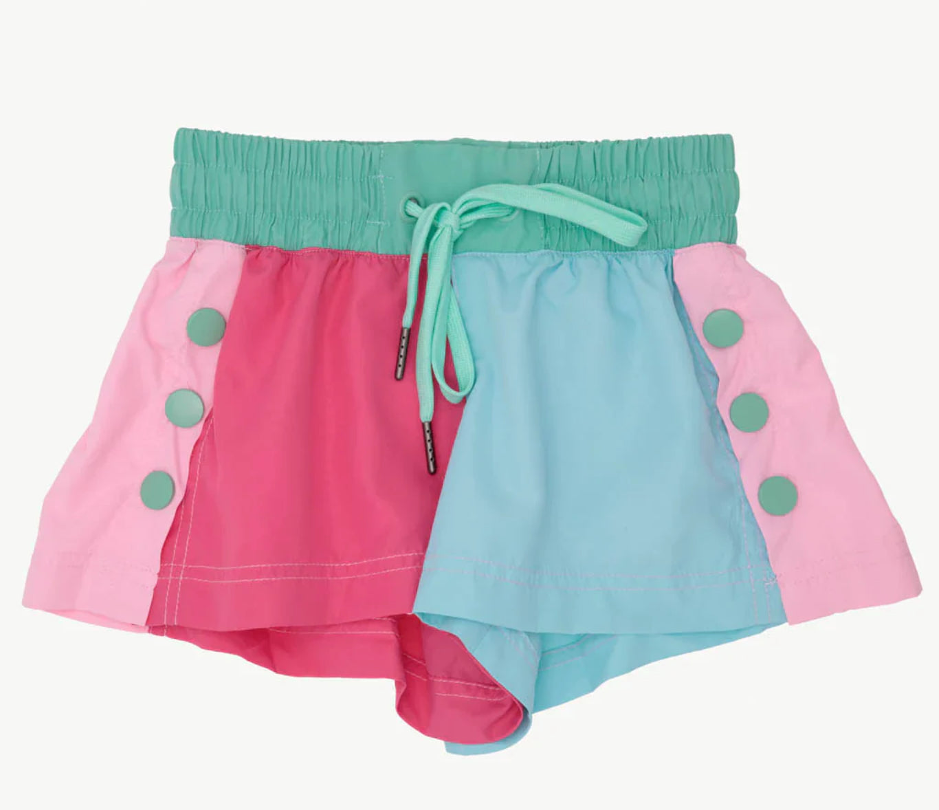 Pink &amp; Blue Neon Colorblock Shorts