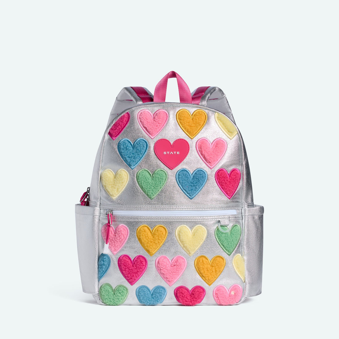 Kane Double Pocket Backpack - Fuzzy Hearts