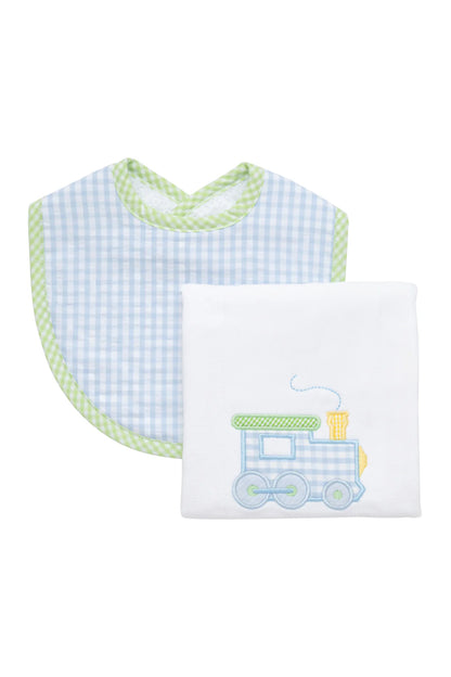 Train Basic Bib &amp; Burp Boxed Set