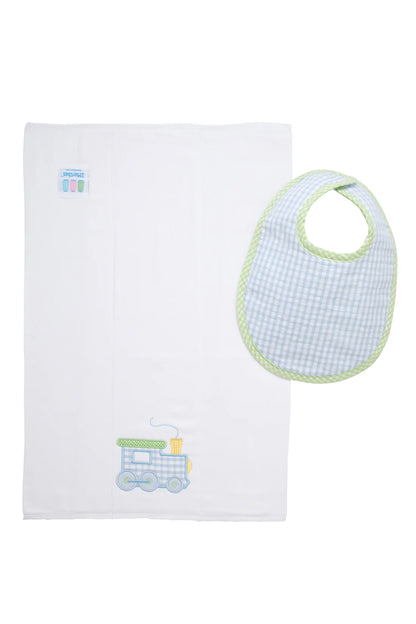 Train Basic Bib &amp; Burp Boxed Set
