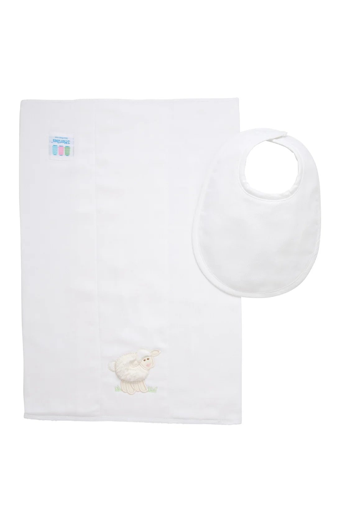 Lamb Basic Bib &amp; Burp Boxed Set