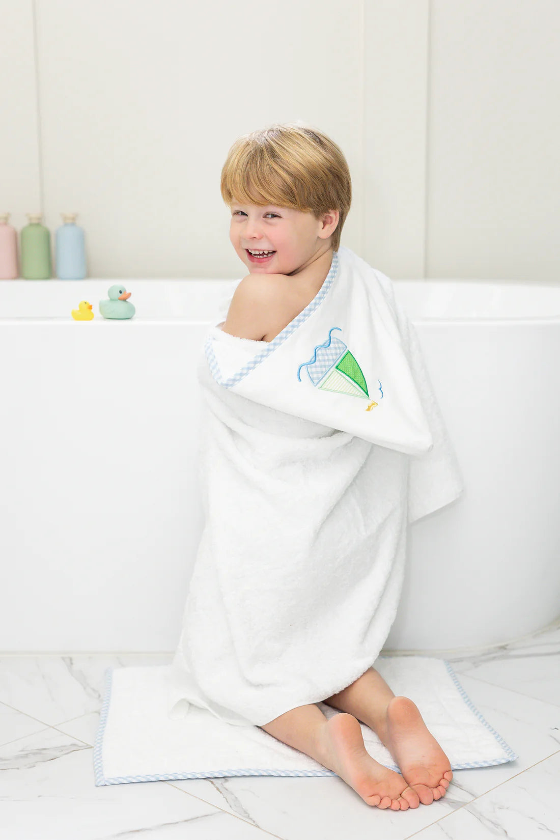 Sailboat Everykid Towel, Blue