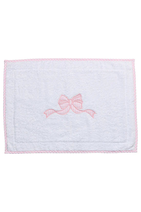 Applique Bath Mat, Pink Bow