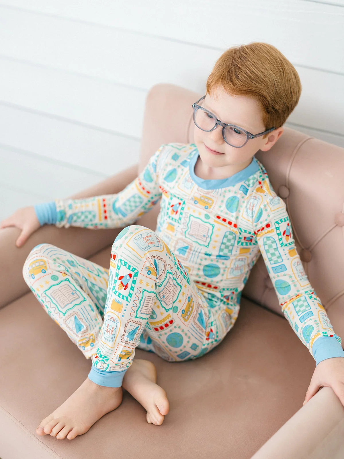 Blue Little Learner PJ Set