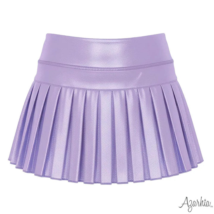 Lavender Shimmer Mini Pleated Skort