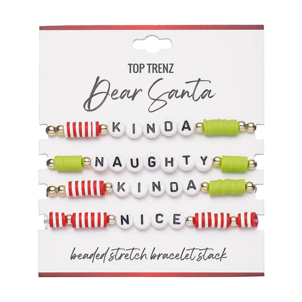 Kinda Naughty, Kinda Nice Beaded Bracelet Set