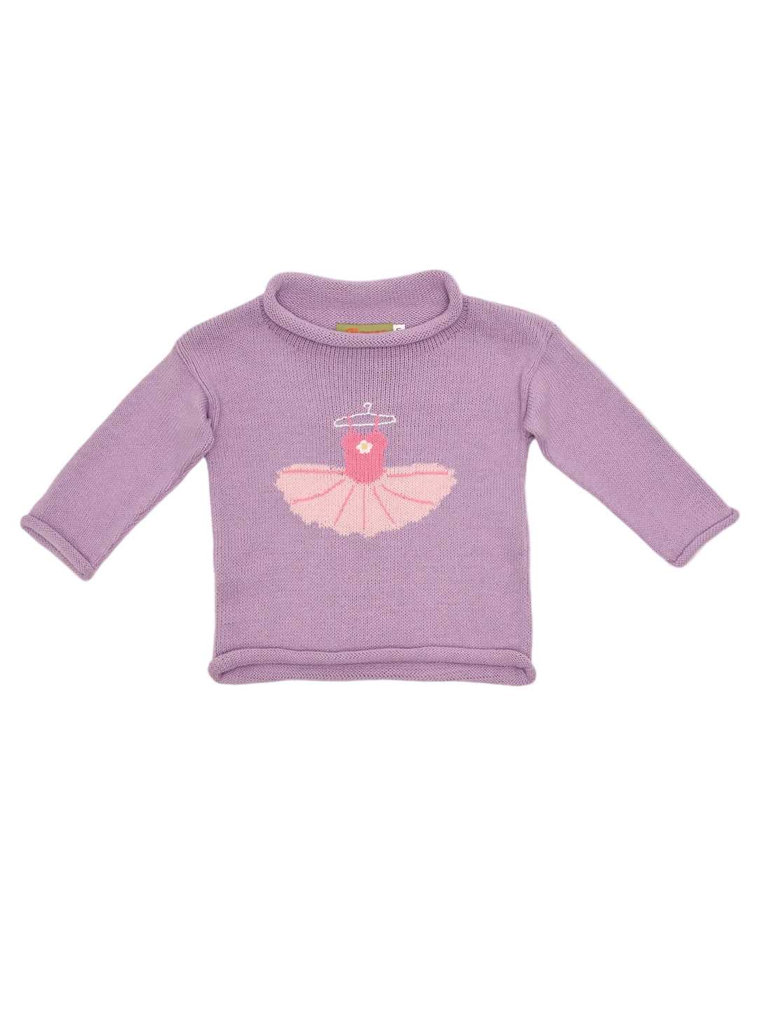 Ballerina Tutu Lavender Roll Neck Sweater