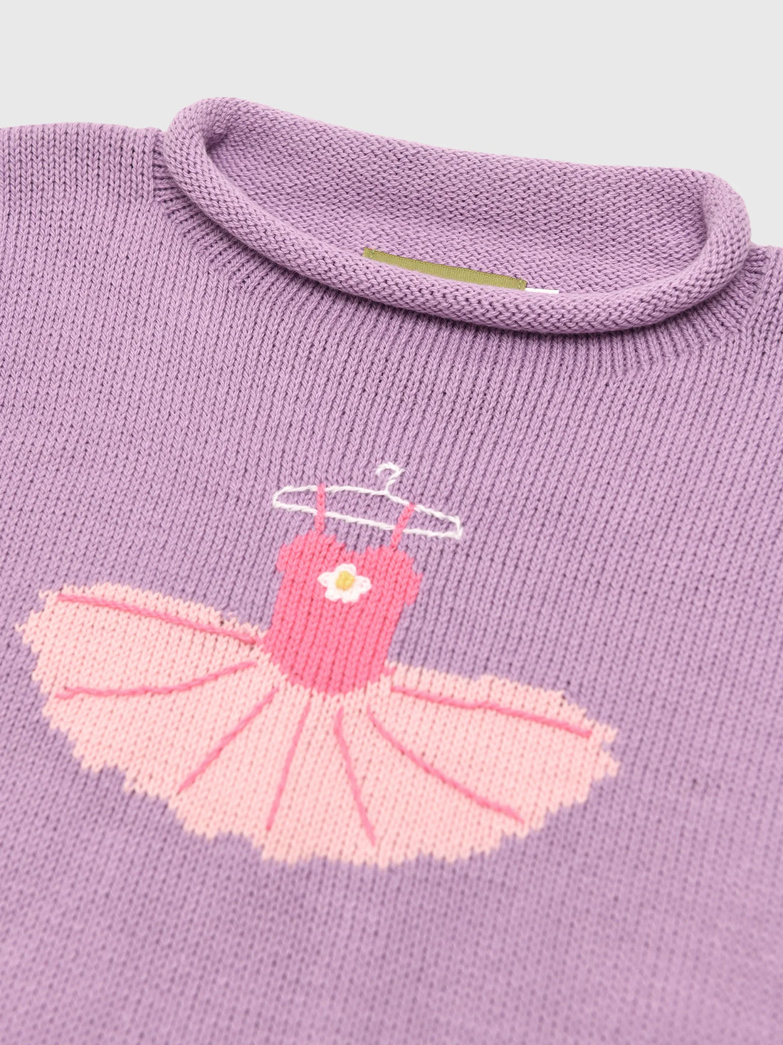 Ballerina Tutu Lavender Roll Neck Sweater