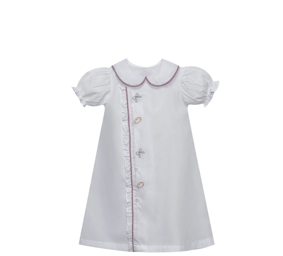 Bulldog Maroon/Gray Daygown-Girl