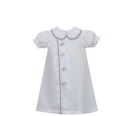 Bulldog Maroon/Gray Daygown-Girl