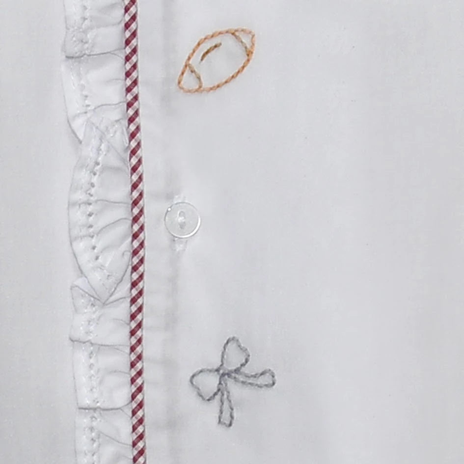 Bulldog Maroon/Gray Daygown-Girl
