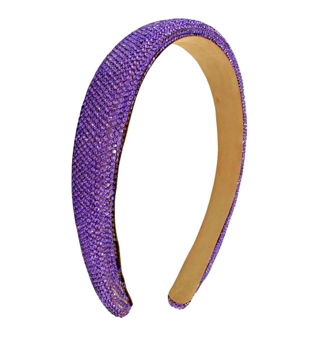 Fully Crystalized Thin Headband - Purple