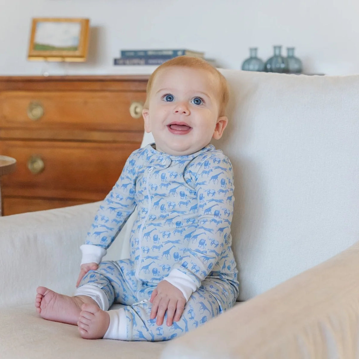Parker Blue Savanna Safari Romper