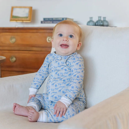 Parker Blue Savanna Safari Romper