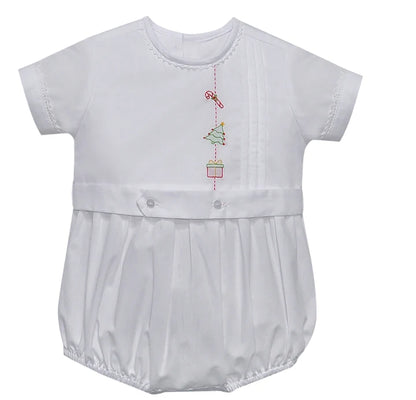 White Sage Girl Christmas Embroidery Bubble