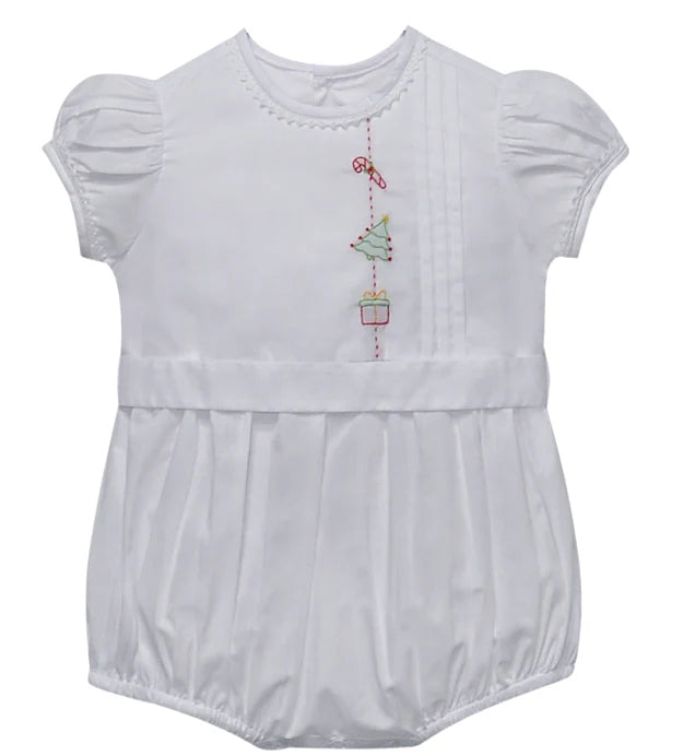 White Sage Girl Christmas Embroidery Bubble