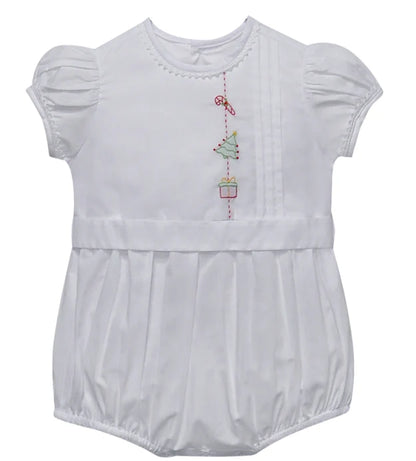 White Sage Girl Christmas Embroidery Bubble